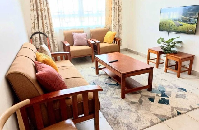 3-bedroom apartment in peaceful Pridelands with fitness area and near mall