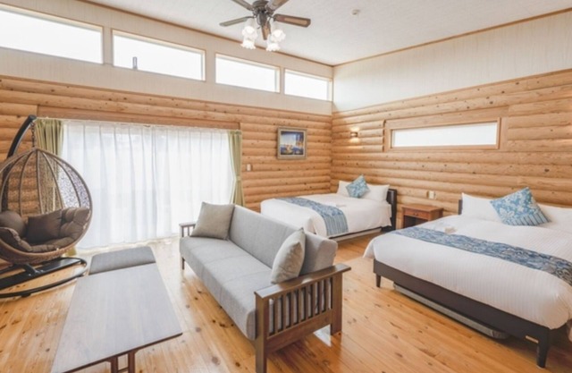 3 nights Log house with outdoor jacuzzi Twin ro/Miyakojima Okinawa