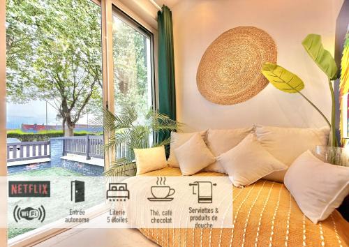 30 - Appartement avec TV XL, 2 chambres, jardin, parking, prox Gare et CentreLille