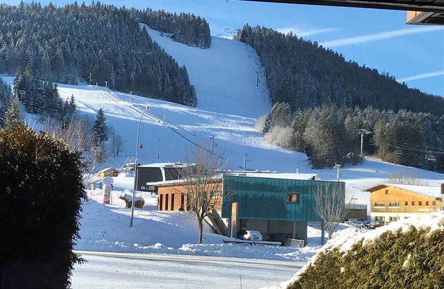 5-bed apartment at the foot of the slopes, ski room, parking, view of the slopes