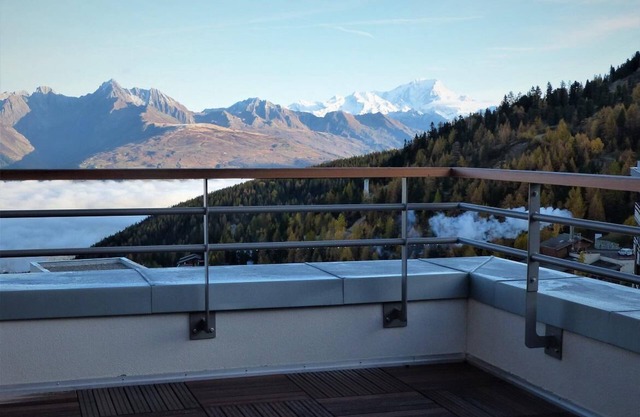 50m from ski slopes, 3rd floor, view valley, balcony, parking, tv, ski locker, 57m², La Plagne