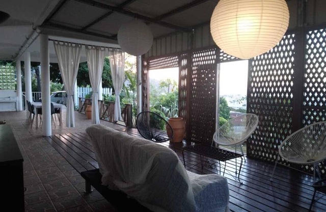 A balcony on the sea