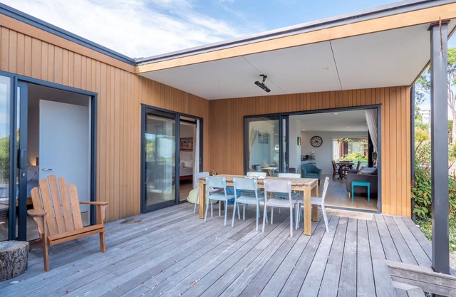 A modern family home just a few steps from the beach