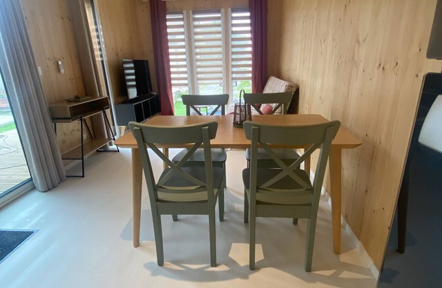 Air-conditioned wooden lodge