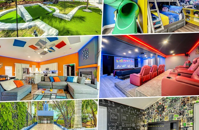 Amenity Paradise! Theater, Game-room, Mini Golf, Outdoor Bowling & Hot Tub!