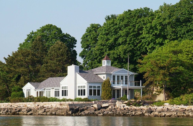 An Elegant and Secluded Home Overlooking Long Island Sound and Thimble Islands