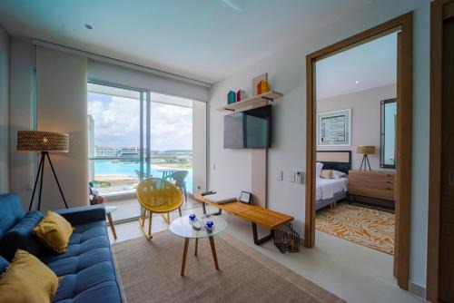 Apartamento con laguna de aguas cristalinas