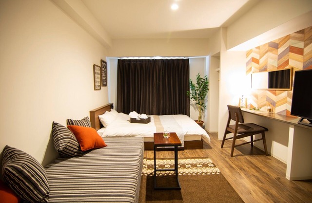 Apartment Type AC Double bed x 1 sofa bed x 1 - estay ebisu/Osaka Ōsaka