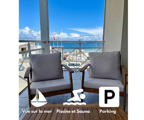 Appartement Cosy, terrasse vu mer, piscine, Sauna - WarmHouse