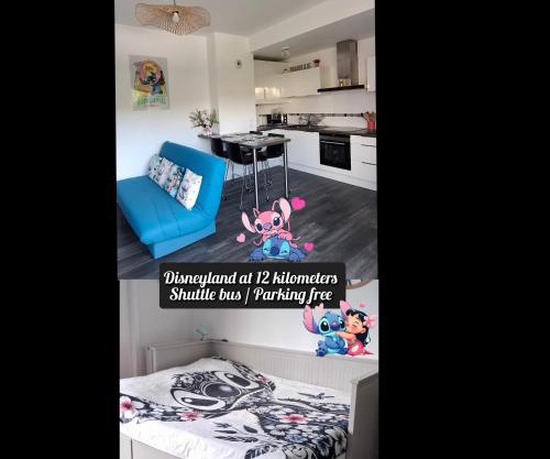 Appartement studio O fil de l'O à 12 kilomètres de Disneyland Paris
