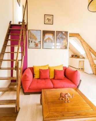 Apt in hyper center of Lannion, next to City Hall