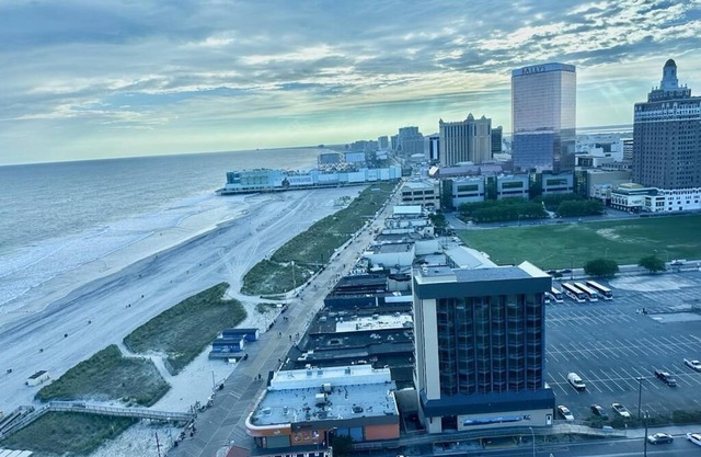 Atlantic City’s spectacular beachfront direct ocean view from the 27th floor.