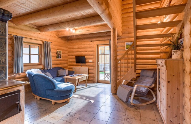 Audorfer log cabin 125sqm, two terraces, balcony, sauna