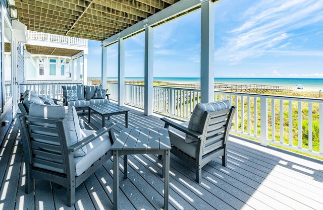 Beachfront Beauty w/5 Decks, Private Walkover, Spacious Living Area & Elevator!
