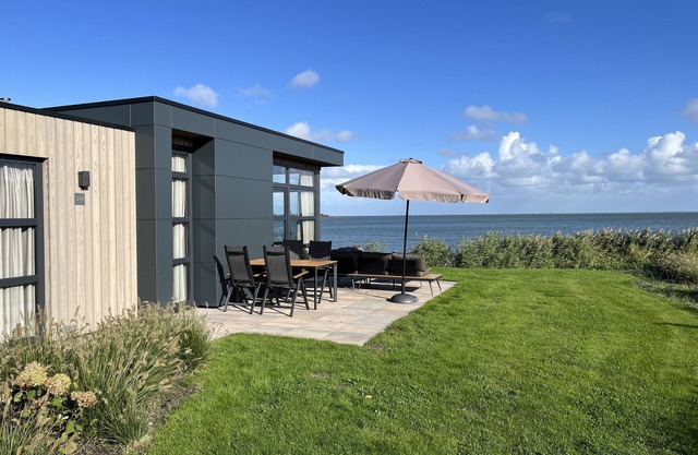 Beachfront Chalet with Exceptional Sea Views and Modern Comforts in Enkhuizen