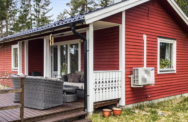 Beautiful wooden house in the middle of nature.