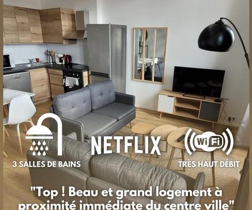 Bel Appart' 3 chambres 3 Sdb au centre-ville St Etienne