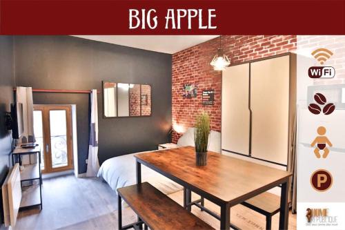 Big Apple - Studio paisible - parking gratuit - 2 personnes - Village Vaux 3 minutes Auxerre