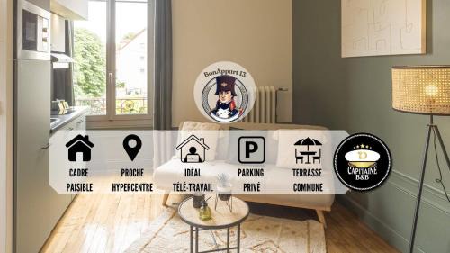 BonAppart 13 - Charme Napoléonien & Confort