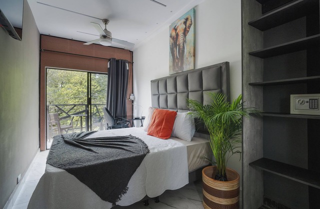 Boutique-style room with private bathroom and terrace with a view