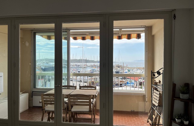 Breathtaking view of the port of Brusc and the island of Embiez