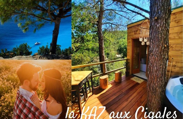 Cabane dans les arbres "La Kaz aux Cigales"