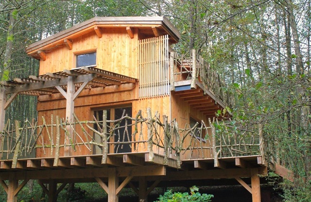 Cabane le cèpe with Scandinavian bath, ponds and panoramic view
