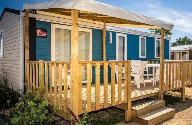 Camping Le Nid d'Été * - 4 Room Mobile Home 6 People + TV