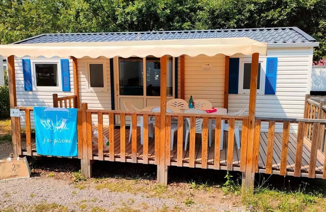 Camping Tikayan Rives du Lac de Sainte Croix* - Mobile home Texas Eco 4 rooms 6/8 people Air-conditioned