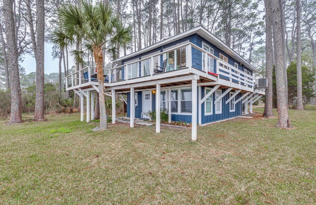Carrabelle Retreat w/Boat Dock + Views of Gulf!