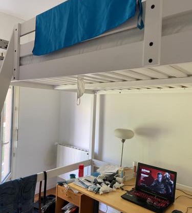 Chambre colocation Lit mezzanine