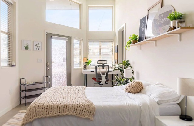 Charming Ballard studio with a movie projector