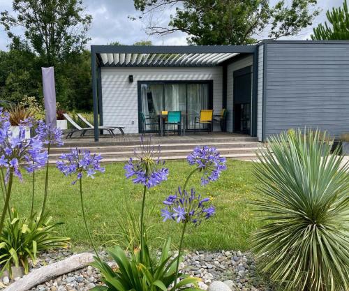Charming eco-lodge with heated pool and jacuzzi all year round in Charente-Marit