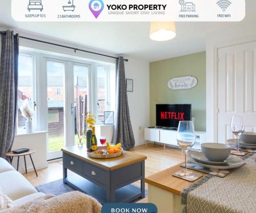 Charming House - Close to Shops & City Centre - Free Parking, Self-Check-In, Fast WiFi & Smart TV with Netflix by Yoko Property