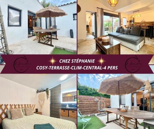 Chez Stéphanie - Cosy, CLIM, Terrasse, Stationnement, 4 personnes