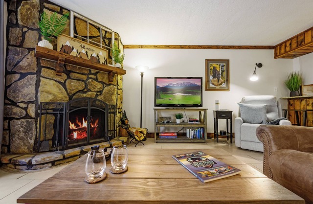 Cozy Condo with Wood-burning FP & Patio Gliders