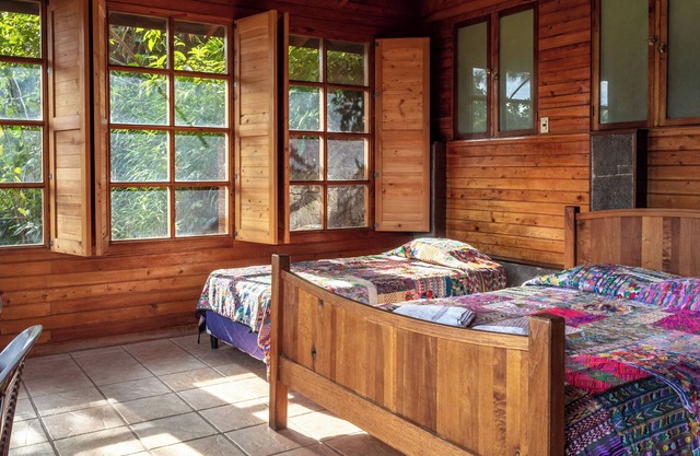 Cozy lakefront Bungalow looking at beautiful Lake Atitlan