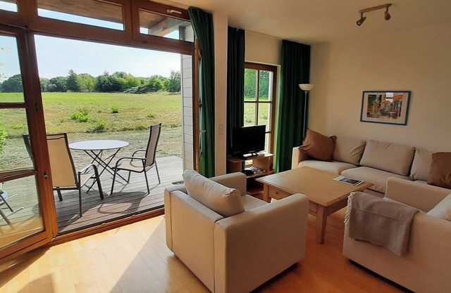 Cozy vacation apartment with terrace and rural views in Wittenbeck