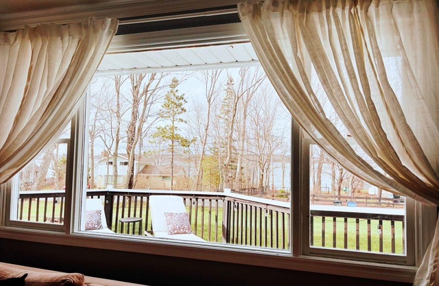 Cozy Waterfront Retreat offering stunning water views from nearly every window.