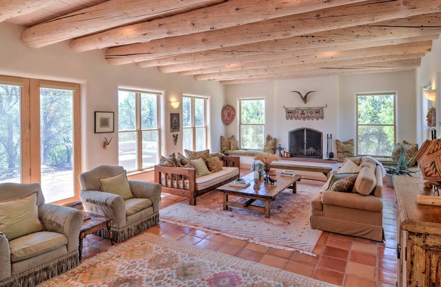 Custom Taos Home on 11 Acres w/ Outdoor Fire Pit!