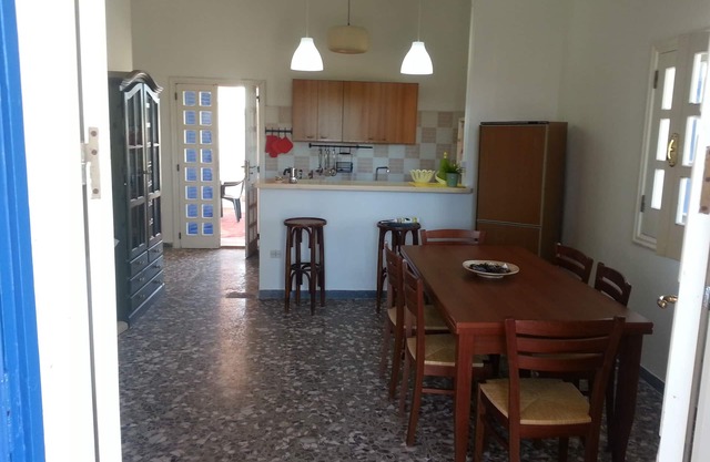 Detached villa with two large verandas, sleeps 8+1, about 400 m from the sea.