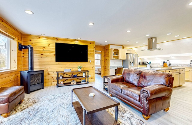 Dog-friendly apartment by Moosehead Lake with sprawling deck & firepit