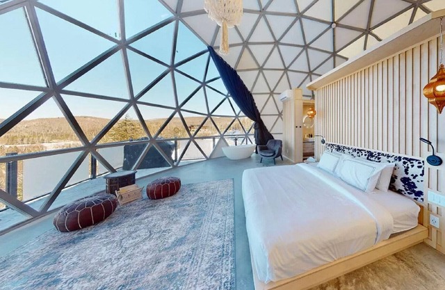 Dome at Bel Air Ideal for a couple - Private Jacuzzi & sauna - Bbq - Fireplace