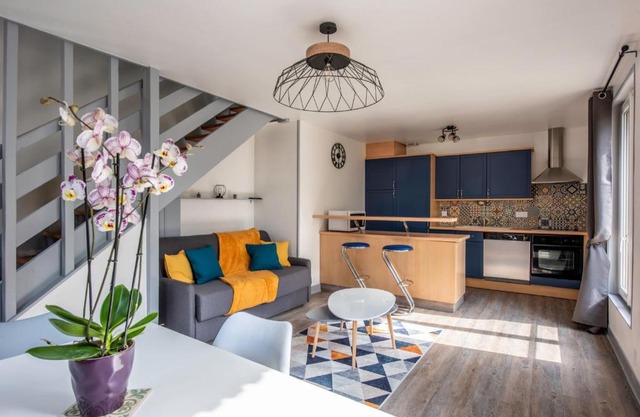 El arco iris entre port et plage