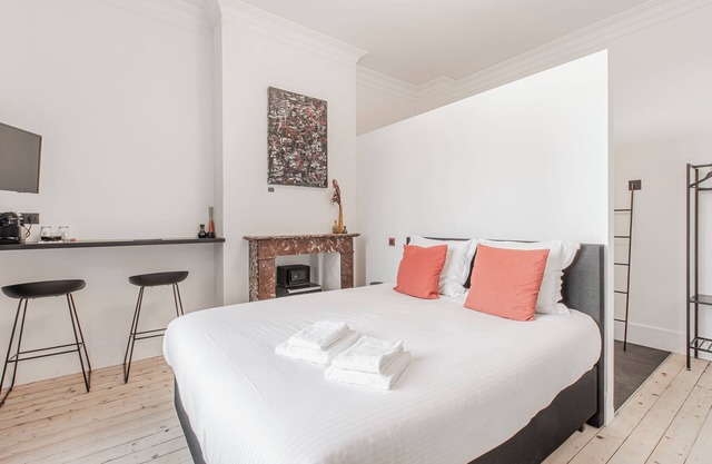 Elegant room with private bathroom in historic house - city center