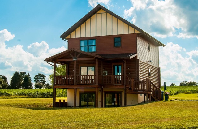 Enchanting, dog-friendly, lakeview home with a fireplace, game room, & fast WiFi