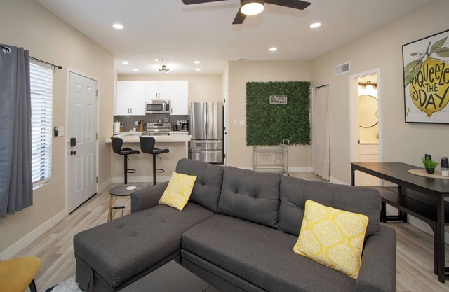 Enjoyable Lemon themed townhome with AC in vibrant Tempe