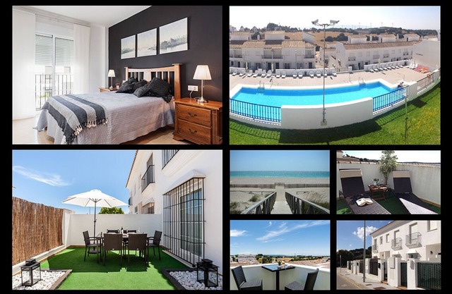 Exclusive beach villa with pool, garage, patio, terraces and solarium -Vejer