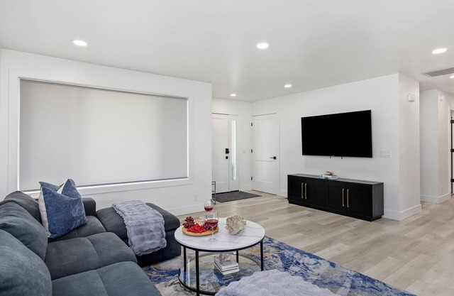 Experience elevated comfort in this thoughtfully designed retreat. Featuring two inviting bedrooms, a fully equipped kitchen, and serene details, it blends simplicity with style for a clean, welcoming stay.