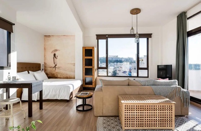 Explore Nightlife Near an Apartment With an Acropolis View
